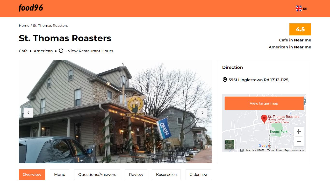 St. Thomas Roasters Menu, Reviews and Photos - 5951 Linglestown Rd ...